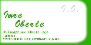 imre oberle business card